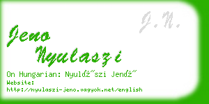 jeno nyulaszi business card